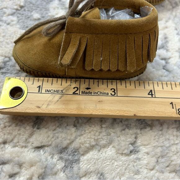 Vintage Baby Moccasins Made in Japan Size 0 - Picture 2 of 6